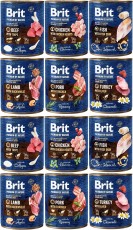 BRIT Premium by Nature MIX SMAKÓW 12x800g