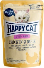 HAPPY CAT ALL MEAT Junior Kitten Kurczak Kaczka 85g