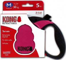 KONG TERRAIN FLEX Smycz różowa M