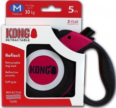 KONG Reflect Flex - smycz różowa M