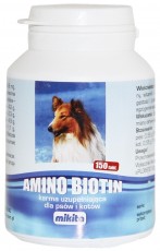 MIKITA AMINO BIOTIN na sierść dla psów i kotów 150tabl