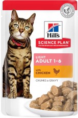 HILL'S SP Feline Adult Light Chicken 85g saszetka