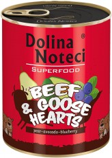 DOLINA NOTECI SUPERFOOD Wołowina i Serca Gęsi 800g