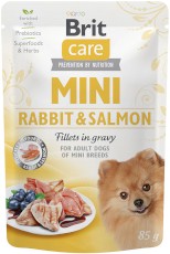 Brit Care MINI Rabbit / Salmon Królik i Łosoś w sosie 85g