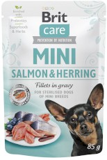 Brit Care MINI Sterilised Salmon / Herring Łosoś Śledź 85g