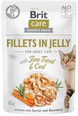 BRIT Care Cat GF Adult Trout / Cod Pstrąg Dorsz Galaretka 85g