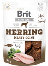 BRIT JERKY Snack HERRING Meaty Coins Śledź Algi 80g