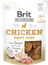 BRIT JERKY Snack CHICKEN Meaty Coins Kurczak Owady 80g