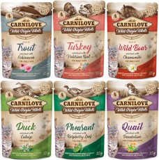 CARNILOVE CAT Pouch Duck Catnip KACZKA 85g