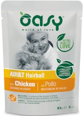 OASY Cat Lifestage Adult Hairball w sosie 85g