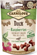 CARNILOVE CAT Crunchy Snack Duck Raspberries KACZKA 50g