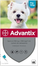 BAYER ADVANTIX Krople dla psa na kleszcze pchły M 4-10kg 1szt.