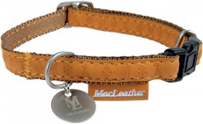 ZOLUX Obroża regulowana Mac Leather Żółta 25mm