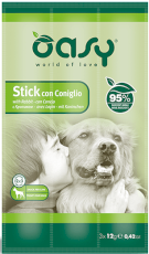 OASY Dog Stick with Rabbit Paluszki mięsne z Królikiem 3x12g