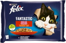 PURINA FELIX FANTASTIC Smaki Wiejskie Królik Jagnięcina 4x85g