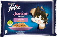 PURINA FELIX FANTASTIC JUNIOR Wybór Smaków Kurczak Łosoś 4x85g