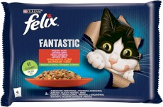 PURINA FELIX FANTASTIC Smaki  Wiejskie z warzywami 4x85g