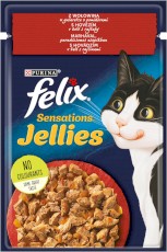 PURINA FELIX SENSATIONS Wołowina Pomidory w Galaretce 85g