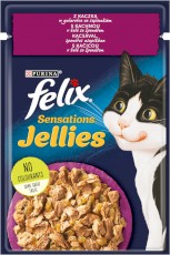 PURINA FELIX SENSATIONS Kaczka Szpinak w Galaretce 85g