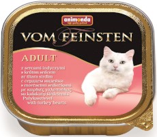 ANIMONDA Vom Feinsten Cat ADULT Wołowina Serca Indyka 100g