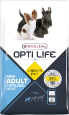 VERSELE LAGA Opti Life Adult Light Mini Chicken Rice 7,5kg