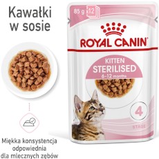 ROYAL CANIN Kitten Sterilised w sosie 85g