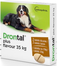 VETOQUINOL Drontal Plus Flavour >35kg Tabletki dla psa na robaki 2szt.