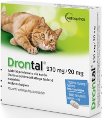 VETOQUINOL Drontal Tabletki dla kota na robaki 2szt.