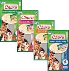 INABA Dog Churu 4P Chicken Recipe Krem Kurczak 4x14g