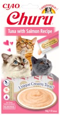 INABA Cat Churu Tuna Salmon Krem Tuńczyk Łosoś 4x14g