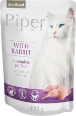 DOLINA NOTECI PIPER Animals Kot Sterilised z Królikiem 100g