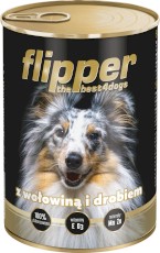 DOLINA NOTECI FLIPPER z Wołowiną i Drobiem dla psa 400g