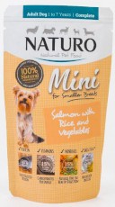 NATURO Adult Dog MINI Łosoś Ryż Warzywa 150g