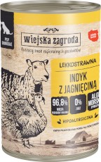 WIEJSKA ZAGRODA Indyk z Jagnięciną bez zbóż 12x400g