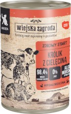 WIEJSKA ZAGRODA Królik z Cielęciną dla kociąt 400g