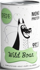 PAKA ZWIERZAKA PEPE Mono Protein Wild Boar Dziczyzna 400g