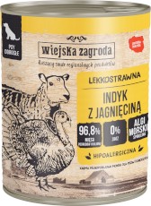 WIEJSKA ZAGRODA Indyk z Jagnięciną bez zbóż 800g