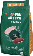 PAN MIĘSKO z Ziołami Indyk z Kaczką dla psa M 20kg