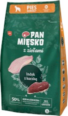 PAN MIĘSKO z Ziołami Indyk z Kaczką dla psa M 3kg