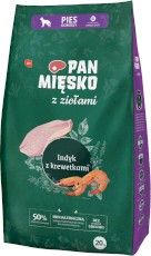 PAN MIĘSKO z Ziołami Indyk z Krewetkami dla psa XL 20kg