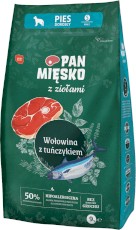 PAN MIĘSKO Wołowina Tuńczyk Zioła dla psa S 9kg