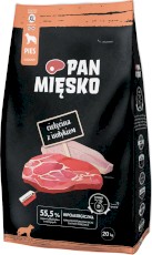 PAN MIĘSKO Cielęcina z Indykiem dla psa XL 20kg