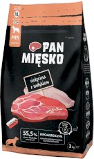 PAN MIĘSKO Cielęcina z Indykiem dla psa XL 3kg