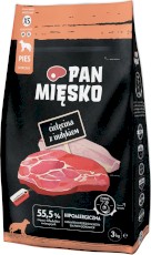 PAN MIĘSKO Cielęcina z Indykiem dla psa XS 3kg