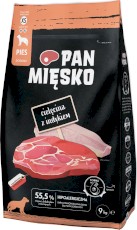 PAN MIĘSKO Cielęcina z Indykiem dla psa XS 9kg