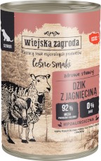 WIEJSKA ZAGRODA Leśne Smaki Senior Dzik Jagnięcina 400g