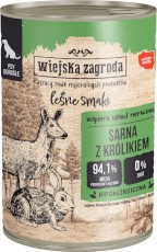 WIEJSKA ZAGRODA Pies Leśne Smaki Sarna Królik 400g