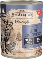 WIEJSKA ZAGRODA Leśne Smaki Szczeniak Jeleń Przepiórka 800g