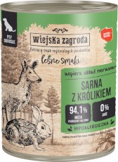 WIEJSKA ZAGRODA Pies Leśne Smaki Sarna Królik 800g