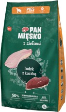 PAN MIĘSKO z Ziołami Indyk z Kaczką dla psa M 9kg